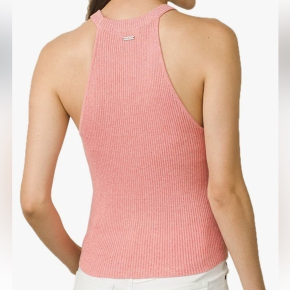 PrAna Pyper Peach Gerberas Halter Sweater Sz M EUC - Picture 2 of 8